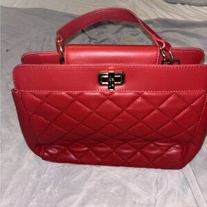 Badgley Mischa Elegant Red Quilted Handbag
